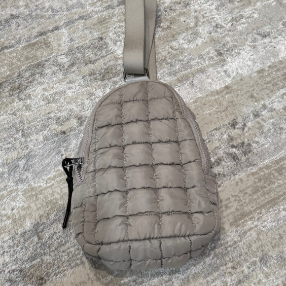 Katydid Handbags - Gray Quilted Crossbody Bag/Backpack Katydid